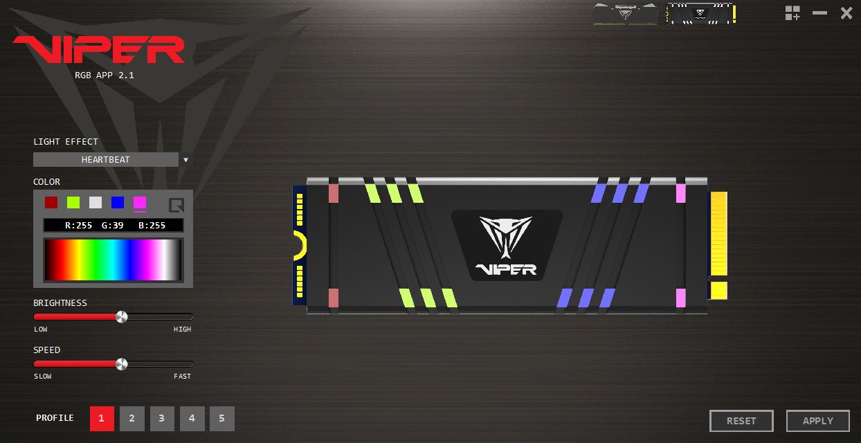 Patriot viper m2 ssd rgb что это за программа